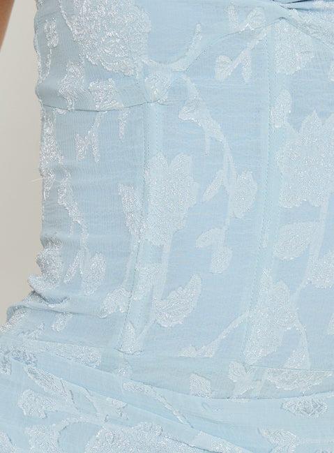 Love from Portofino Corset Maxi Dress Blue Product Image