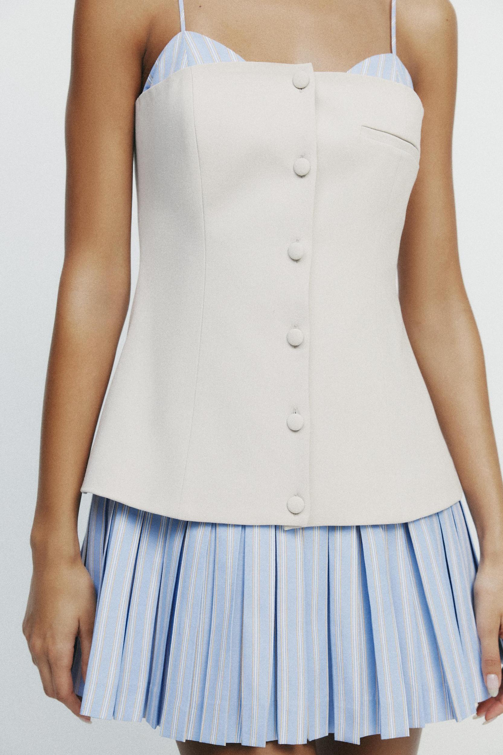 COMBINATION SHORT POPLIN DRESS Product Image