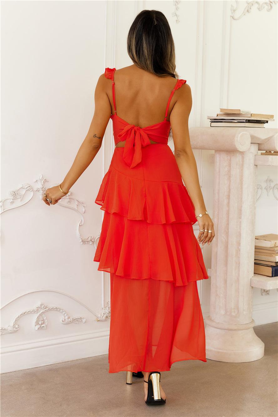 Trailblazing Maxi Dress Red Product Image