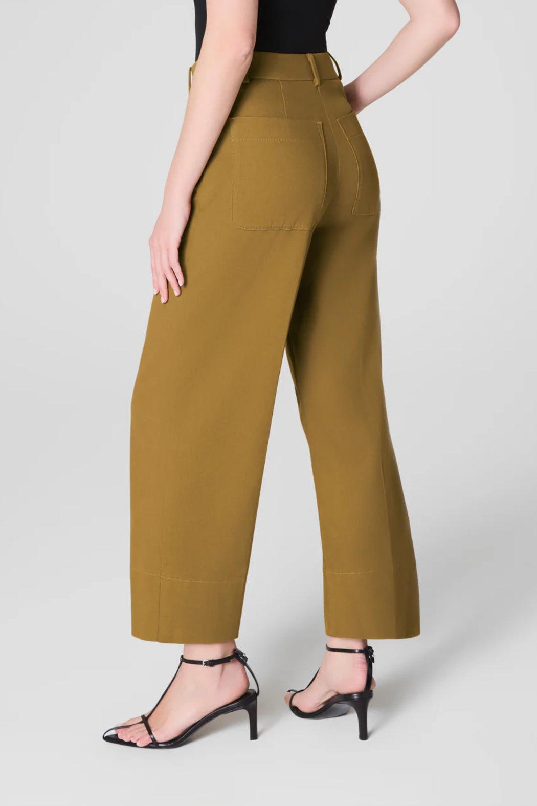 Stretch Twill Wide Leg Pant- Flax Product Image