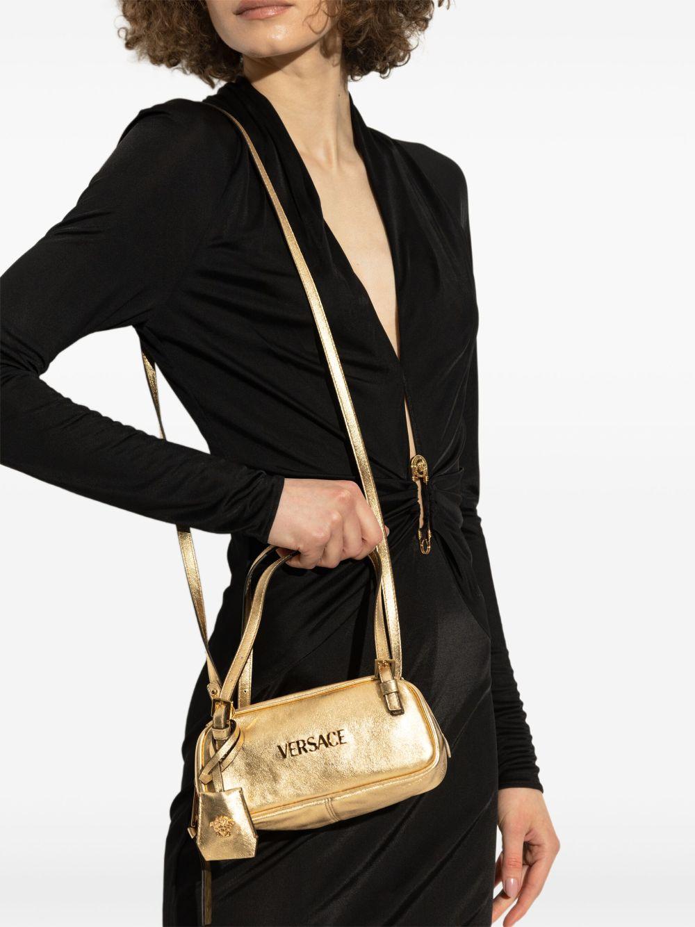 metallic leather shoulder bag Product Image
