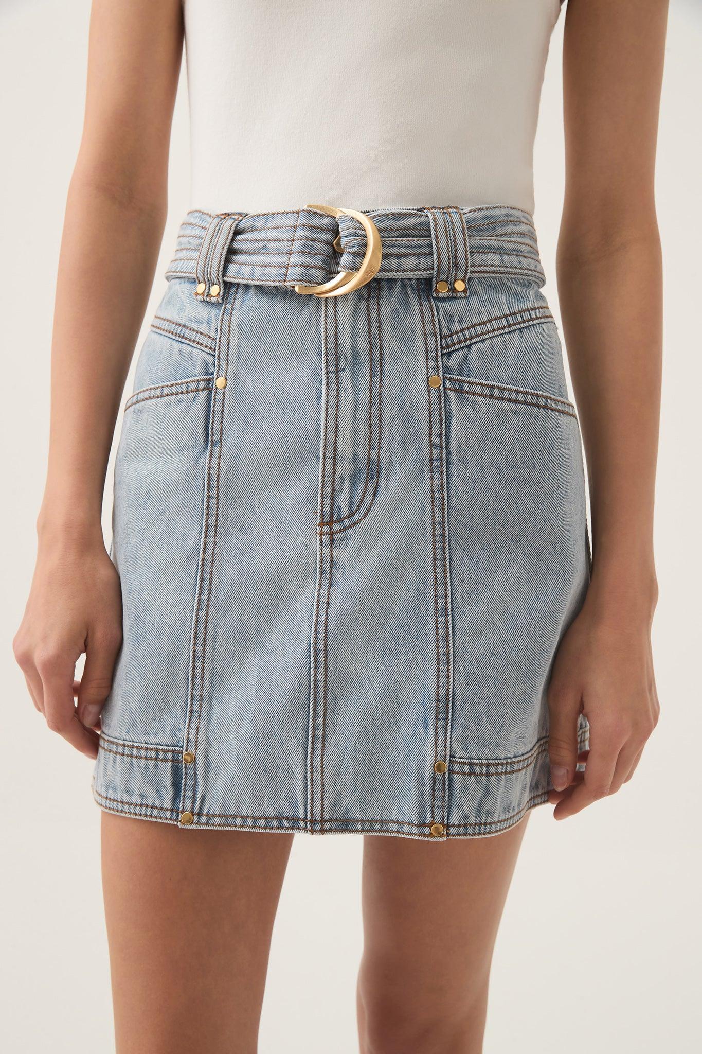 Ray Denim Mini Skirt Product Image
