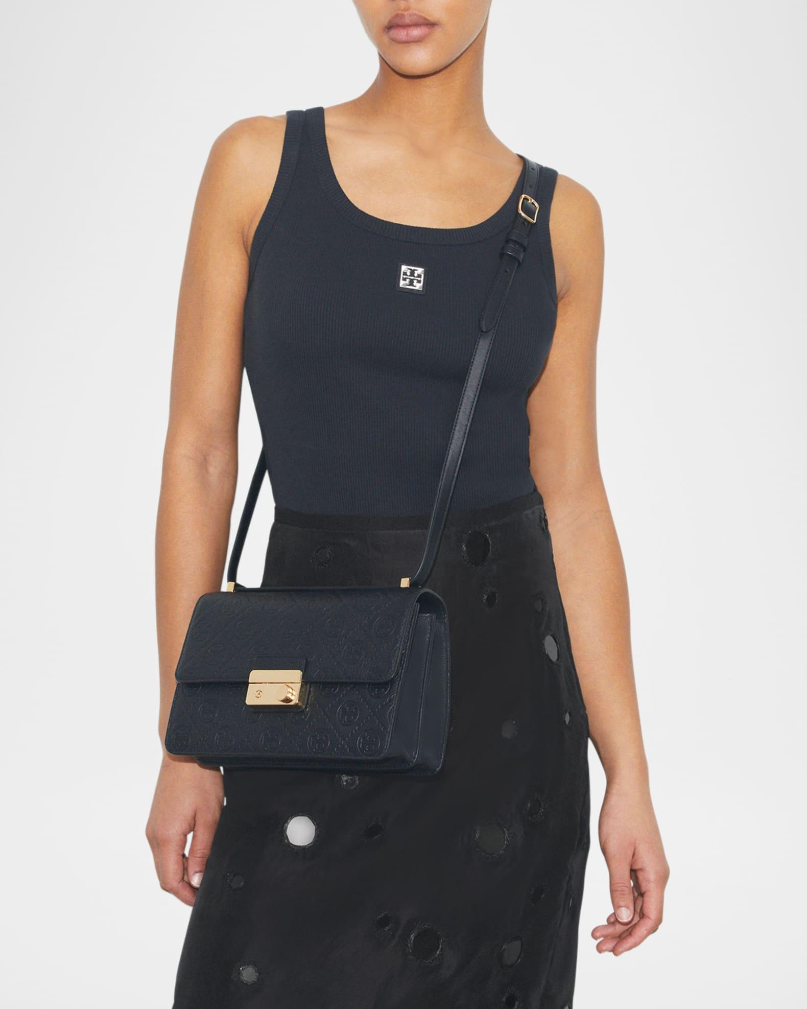 T-Monogram Pebble Leather Shoulder Bag Product Image