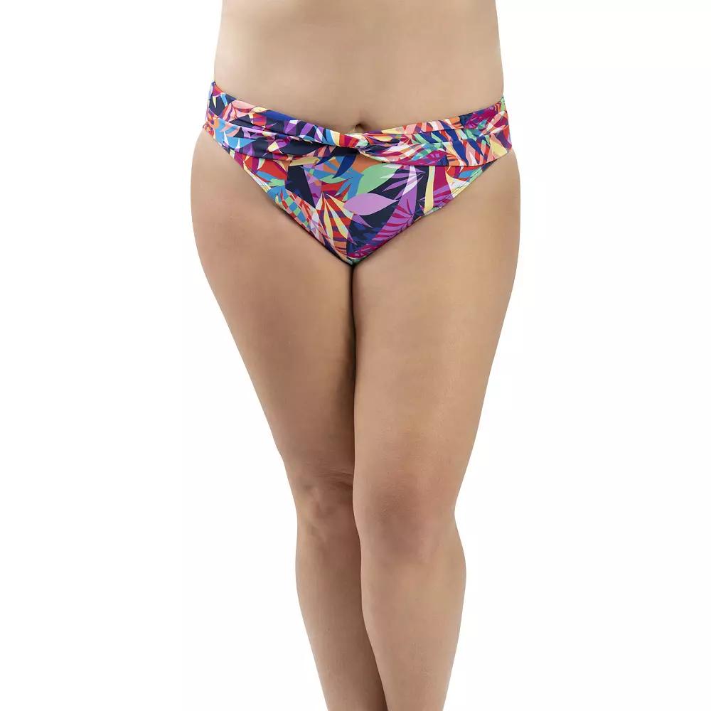 Women's Dolfin Aquashape UPF 50+ Print Twist-Front Swim Briefs,  Product Image
