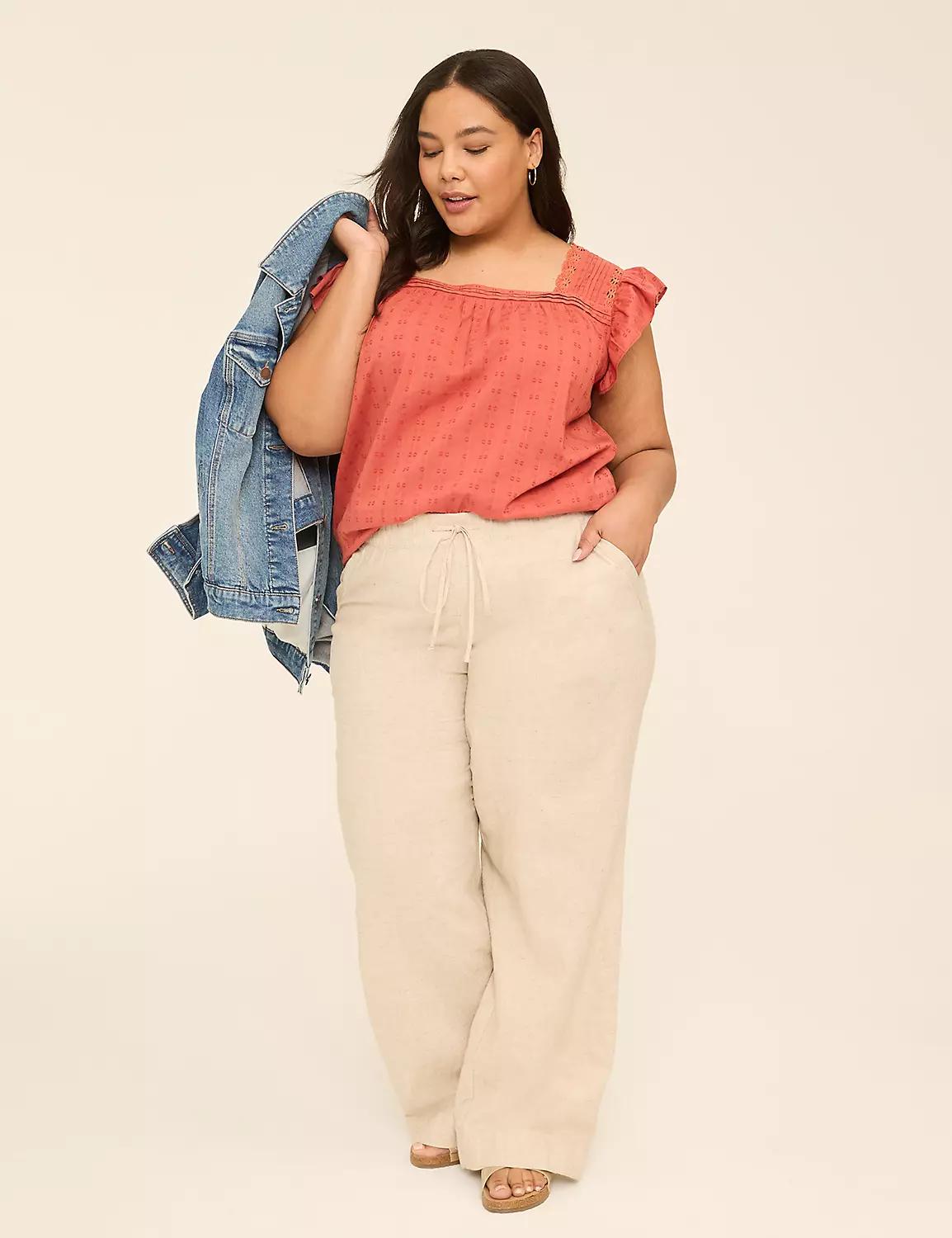 Swing Square-Neck Peasant Blouse Product Image