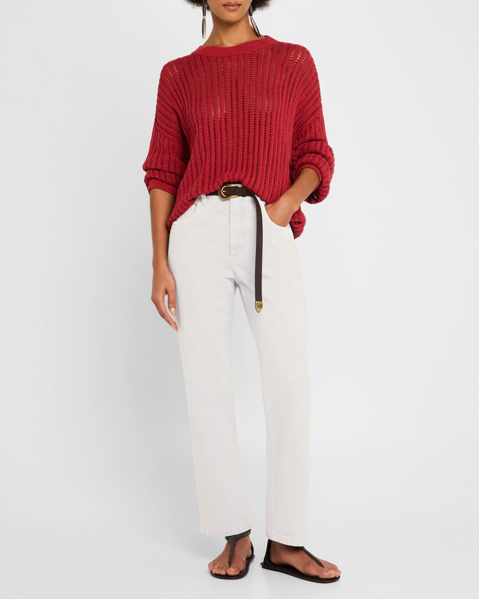 Open-Weave Cotton Sweater Product Image