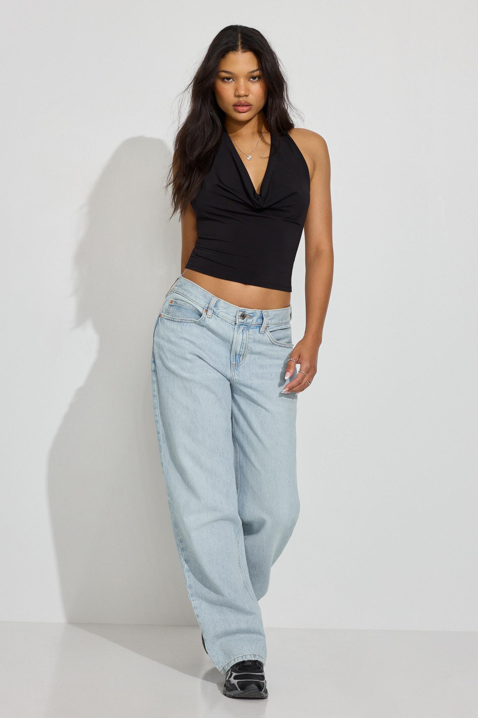 Deep Cowl Neck Halter Top Product Image