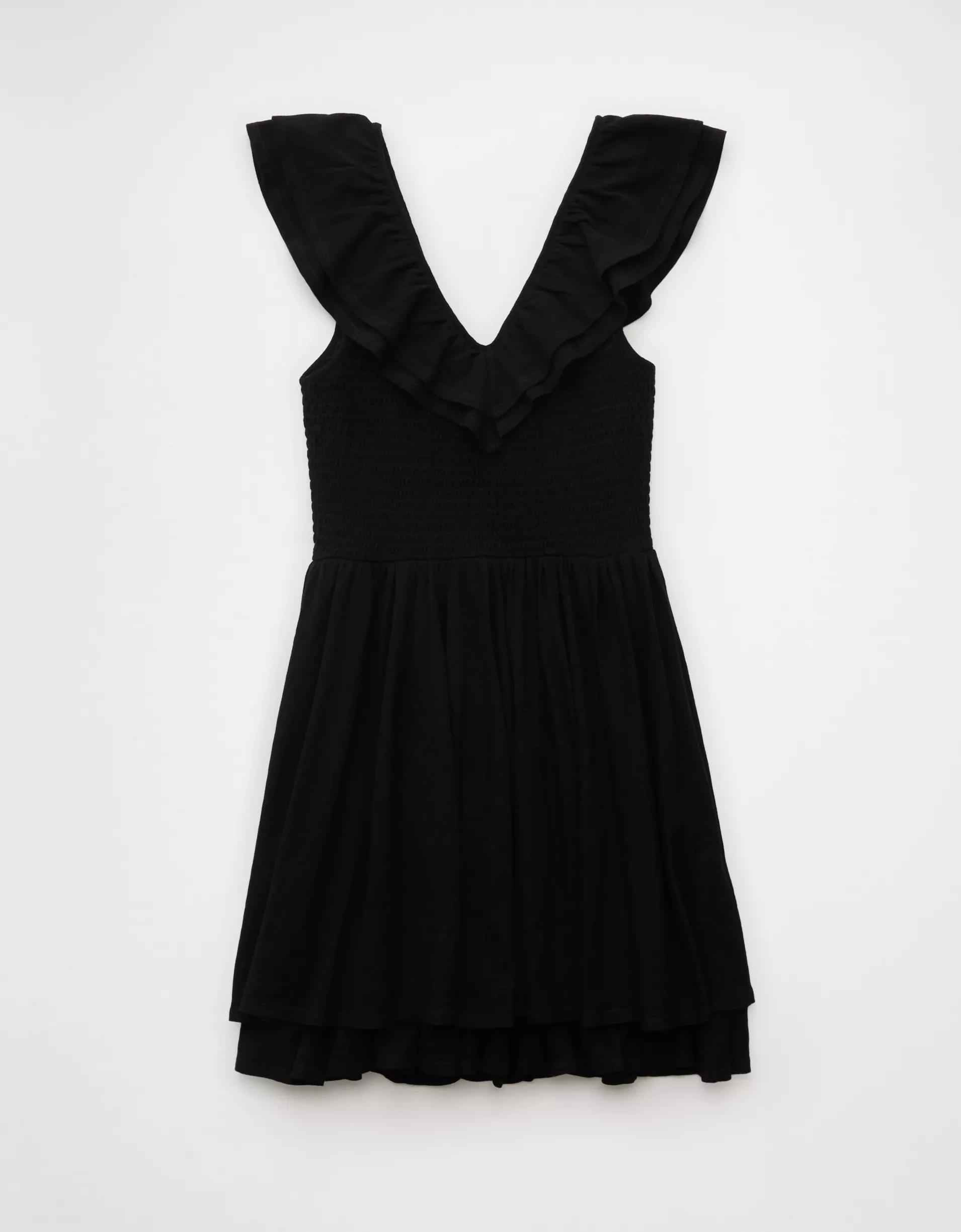 AE Sunchaser Knit Ruffle Mini Dress Product Image