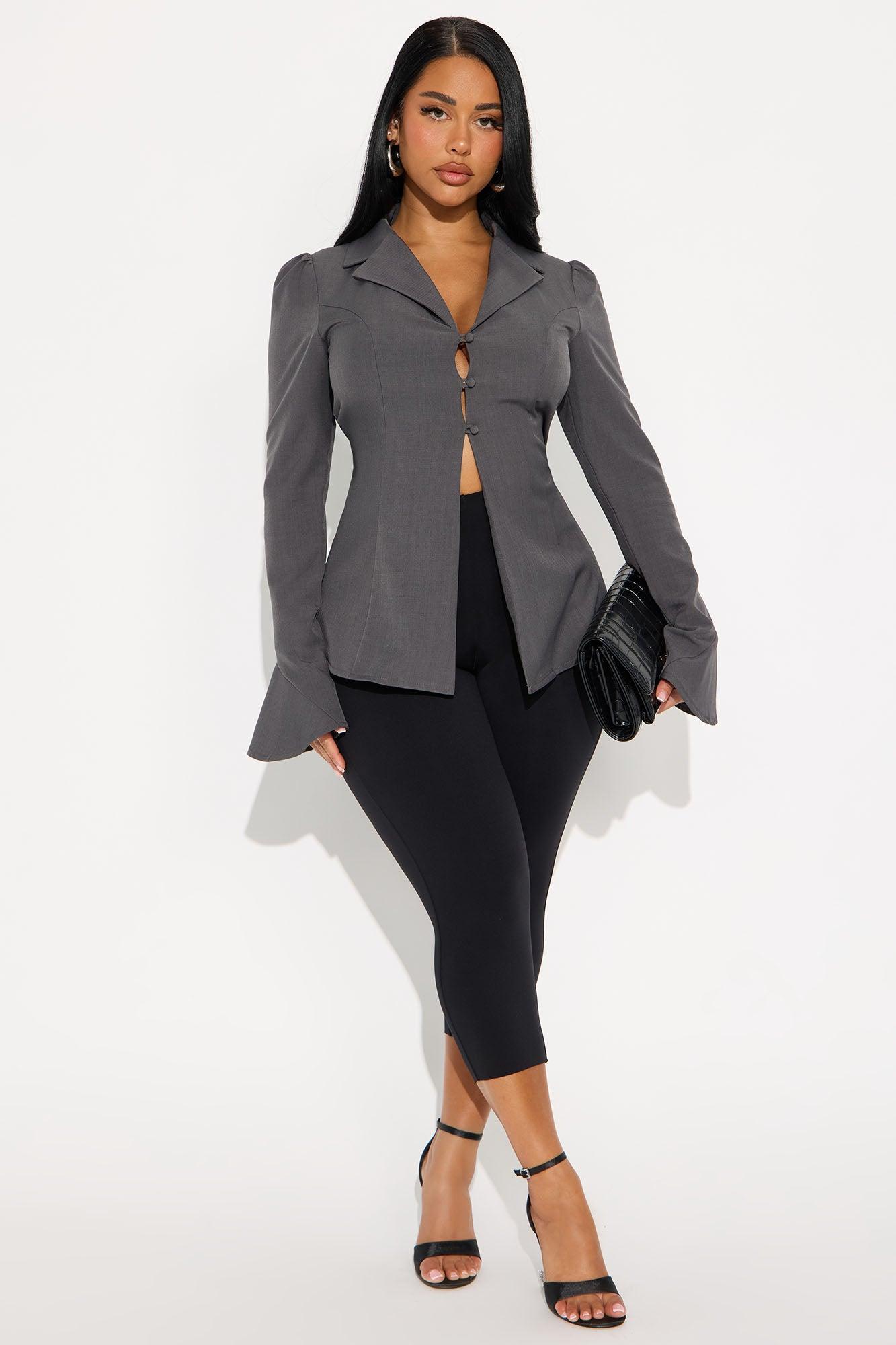 Maryah Shirt - Charcoal Female Product Image