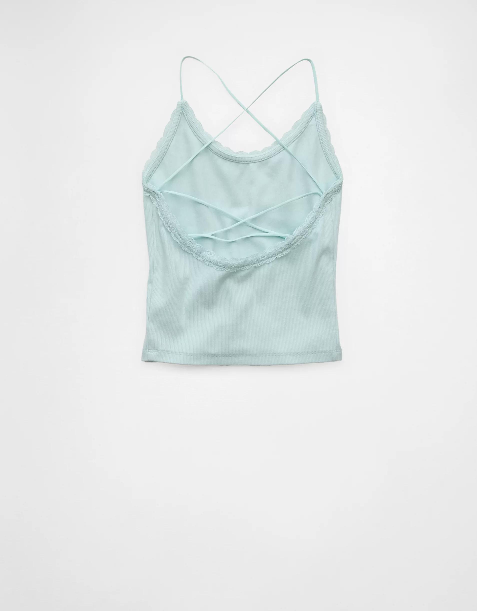 AE Strappy Go Lucky Cropped Lace Tank Top Product Image