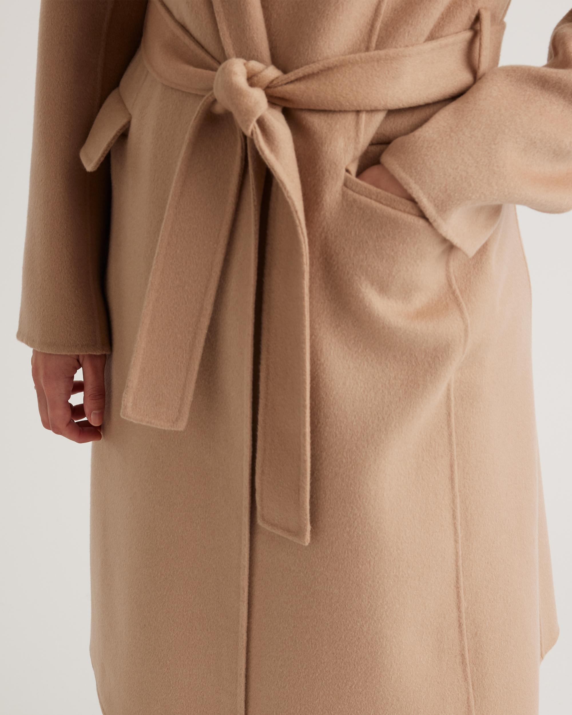 Quince | Women's 100% Mongolian Cashmere Double-Faced Wrap Coat Product Image