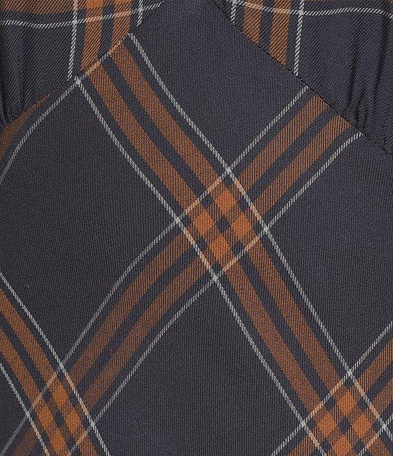 Copper Key Plaid Sleeveless V-Neck Dress Product Image