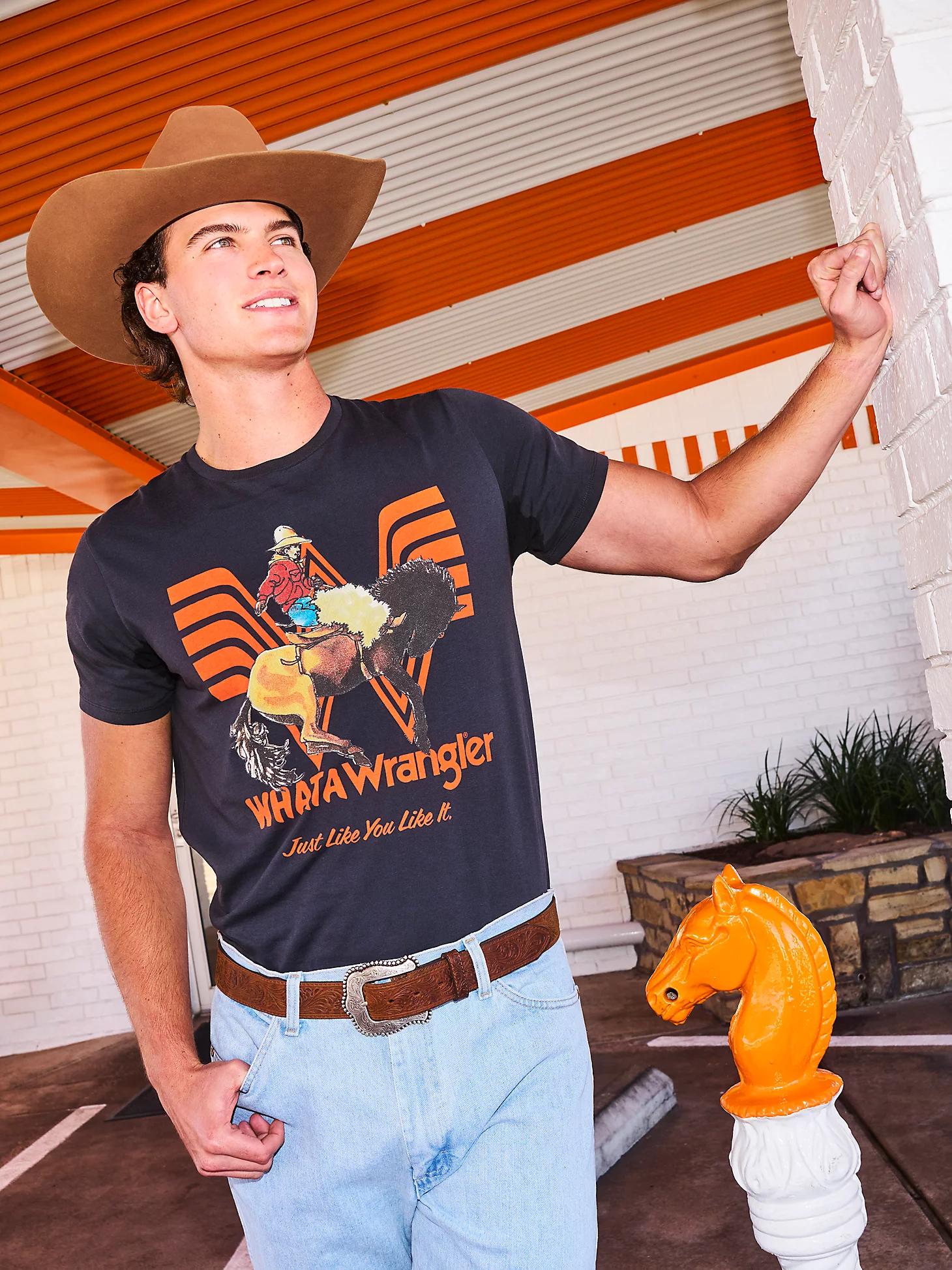 Wrangler x Whataburger Men's Long Live Burgers T-Shirt in Faded Product Image