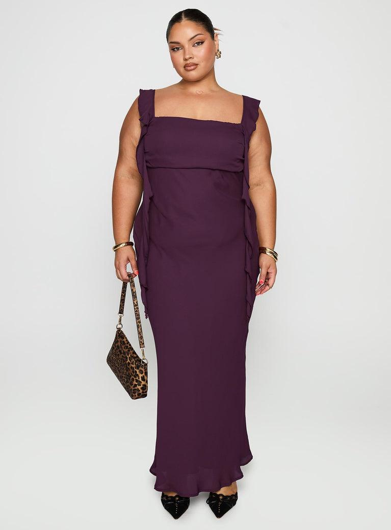 Lanai Maxi Dress Plum Curve Product Image