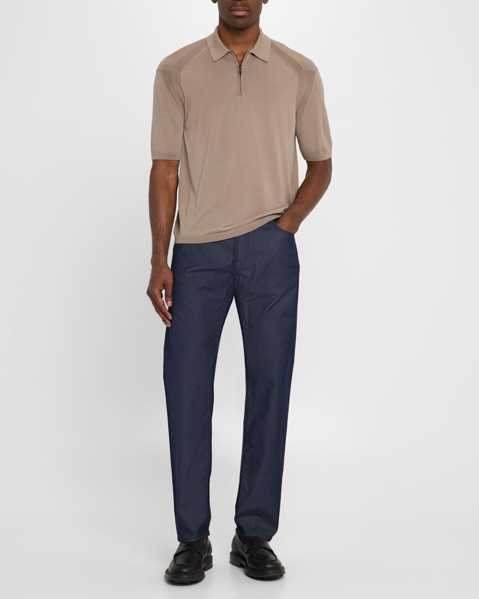 Men's Quarter Zip Polo Shirt Product Image