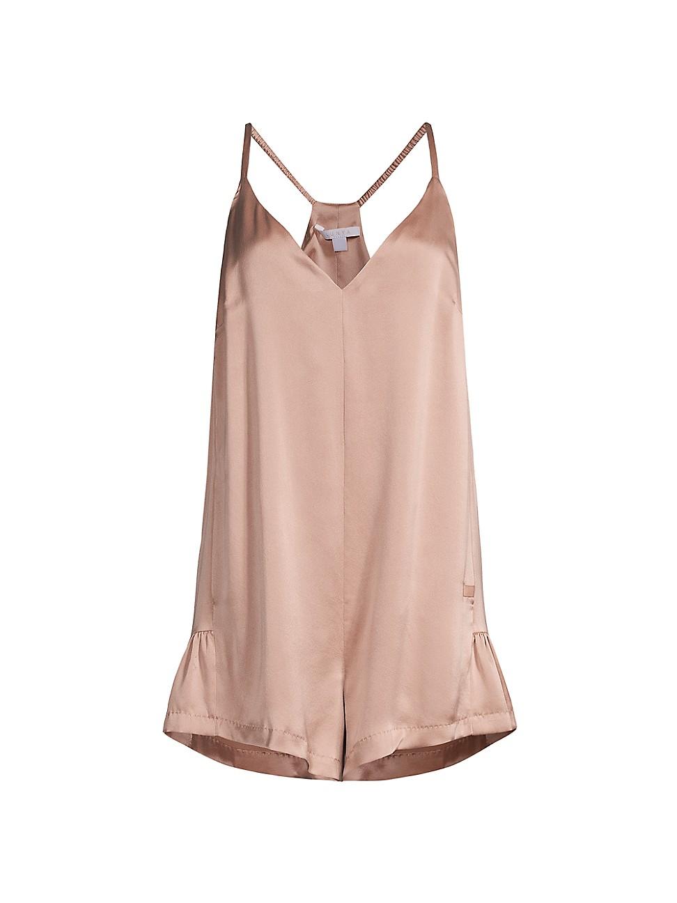 Womens Washable Silk Romper Product Image
