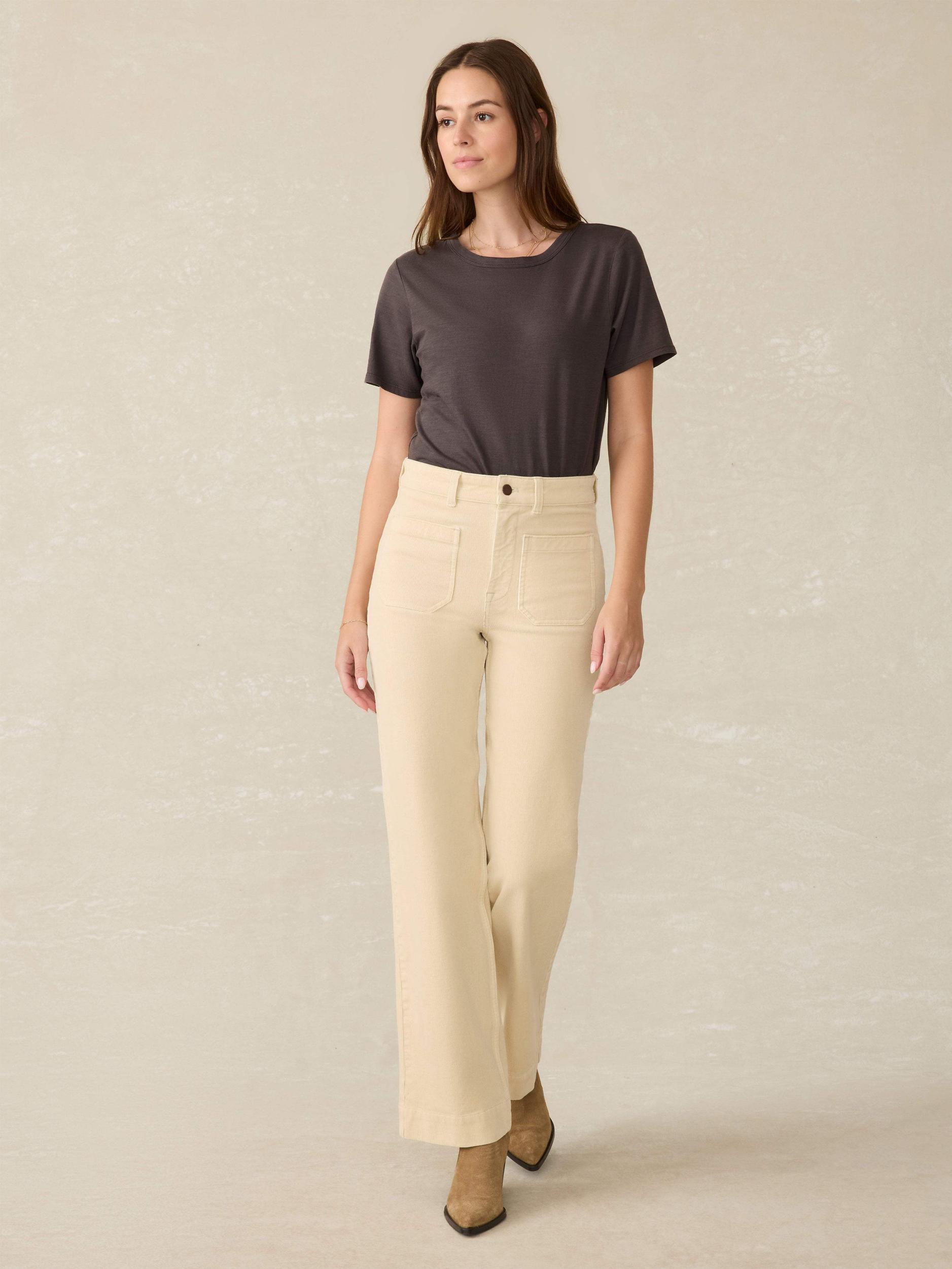 Sunwashed Crew Tee - Washed Black Female Product Image