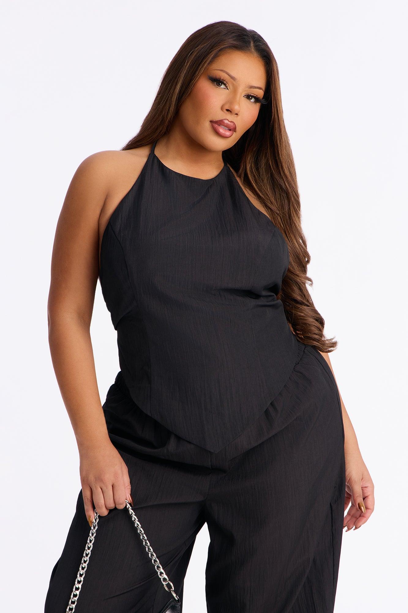 Evie Balloon Pant Set - Black Female Product Image