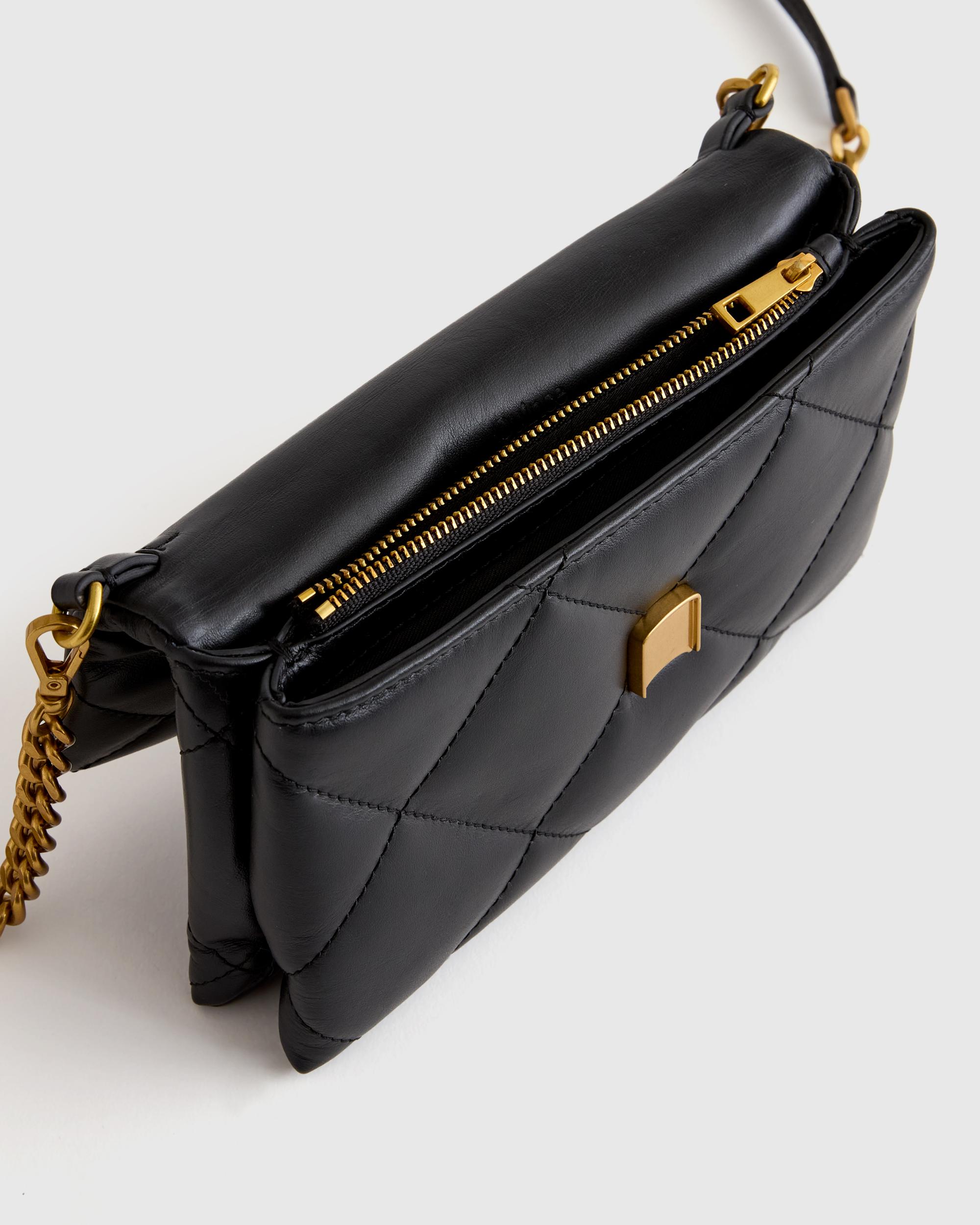 Quince | Women's Italian Leather Diamond Quilted Wallet Crossbody Product Image