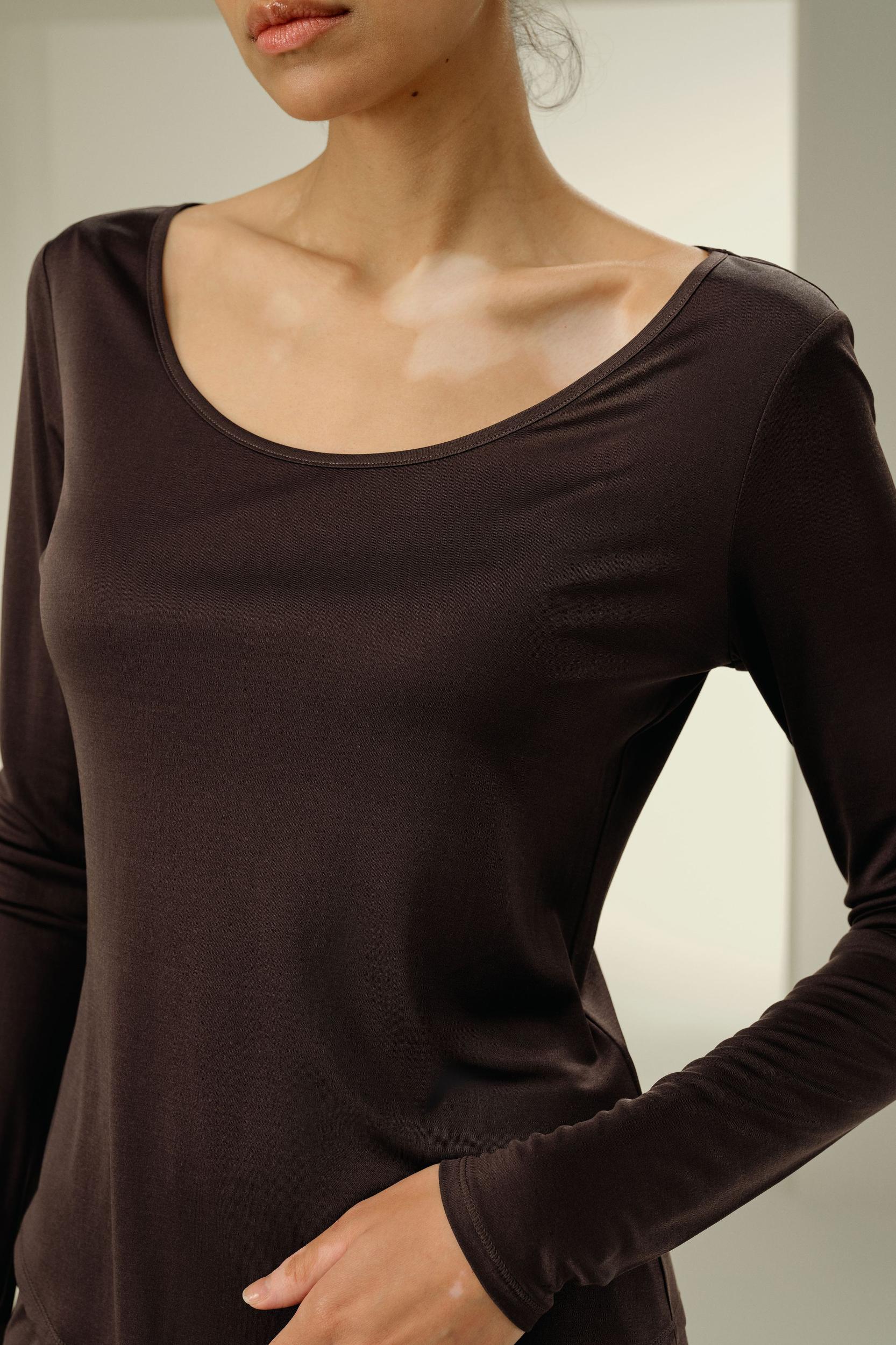 LILYSILK Womens Silk Tops | Lily White Washable Silk | Natural Flow Long Sleeve Tops L Product Image