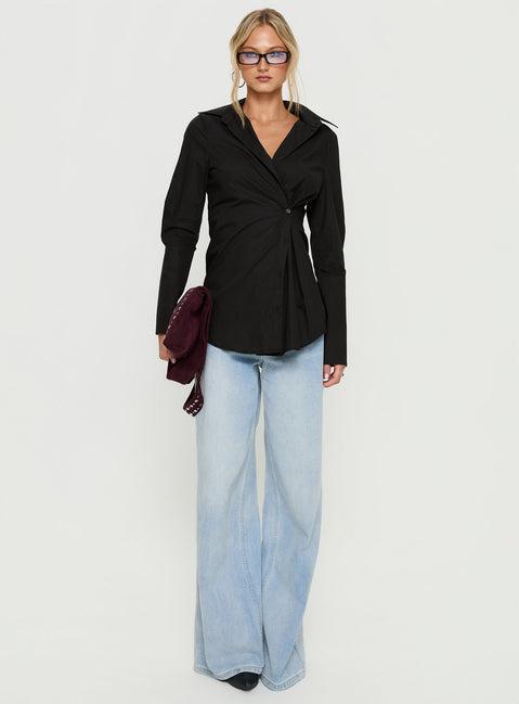Nitsa Long Sleeve Shirt Black Product Image