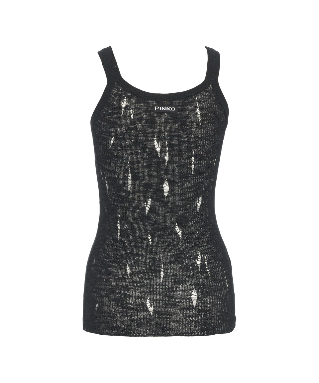 Tank top with destroyed details Product Image