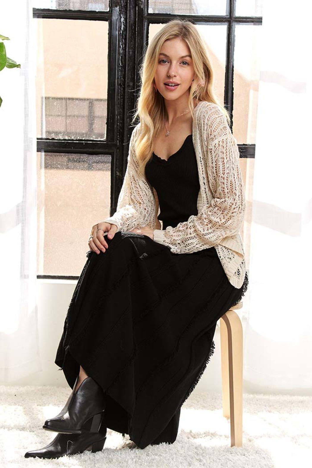 Solid Waist Tie Skirt Product Image