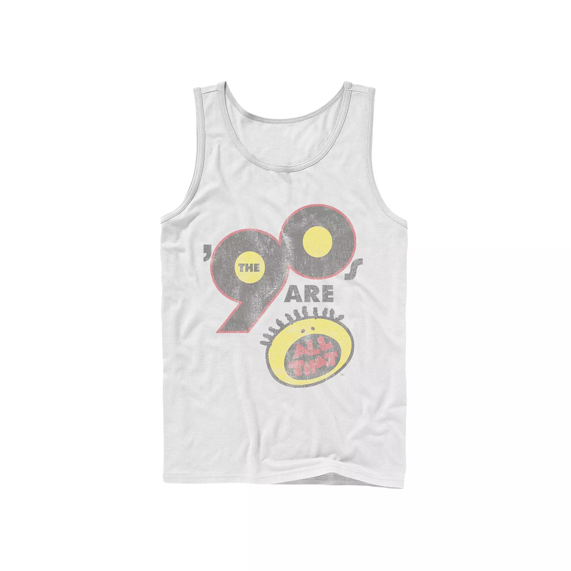Men's Nickelodeon All That The Nineties Are Vintage Retro Graphic Tank Top,  Product Image