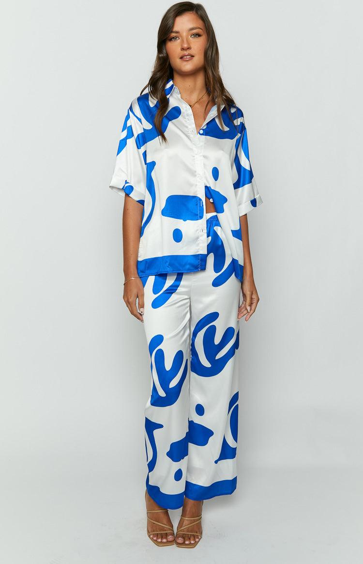 Karren Blue Print Pants Baby Product Image