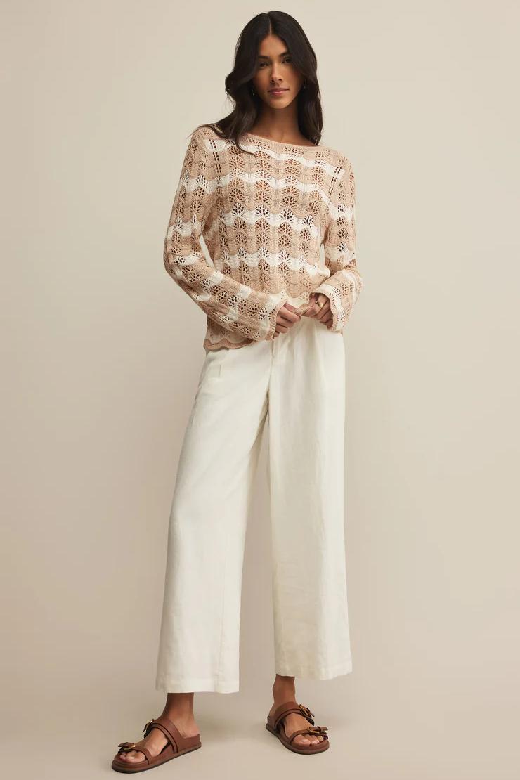 Azura Stripe Crochet Top Product Image