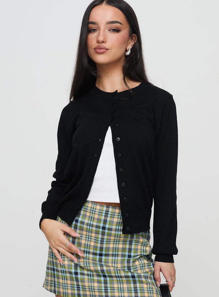 Capeside Knit Cardigan Black Product Image