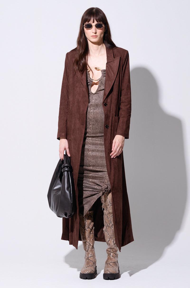 VERO SUEDE EFFECT TRENCH Product Image