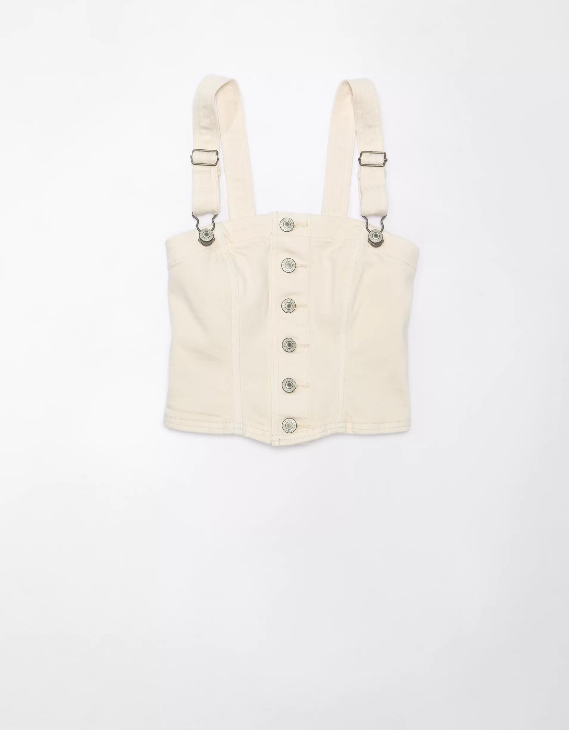 AE Cropped Denim Tank Top Product Image