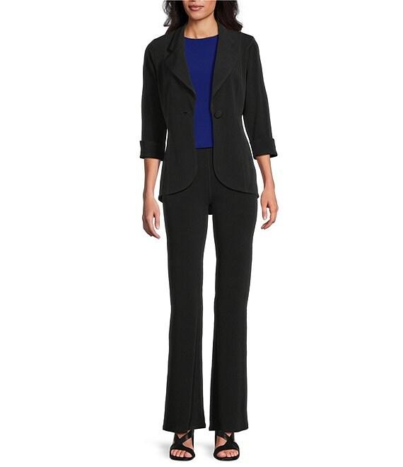 Eva Varro Notch Lapel 3/4 Sleeve High Low Jacket Product Image