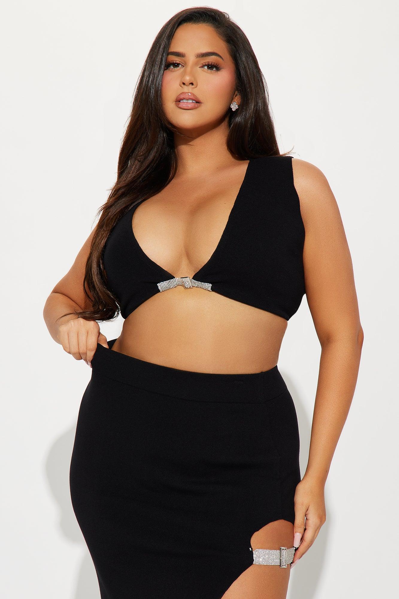 Divine Luxury Skirt Set - Black Product Image