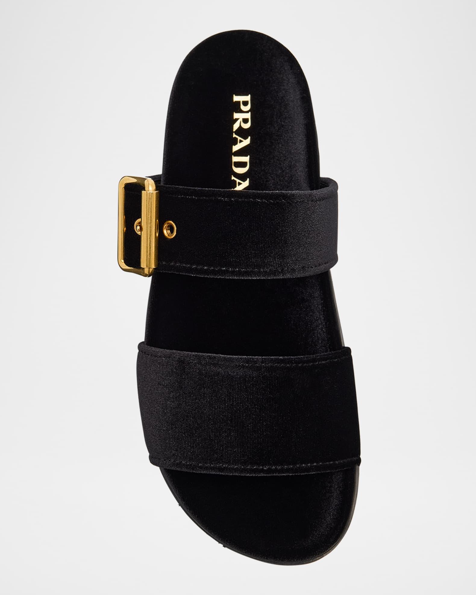 Velvet Dual-Band Flat Sandals Product Image