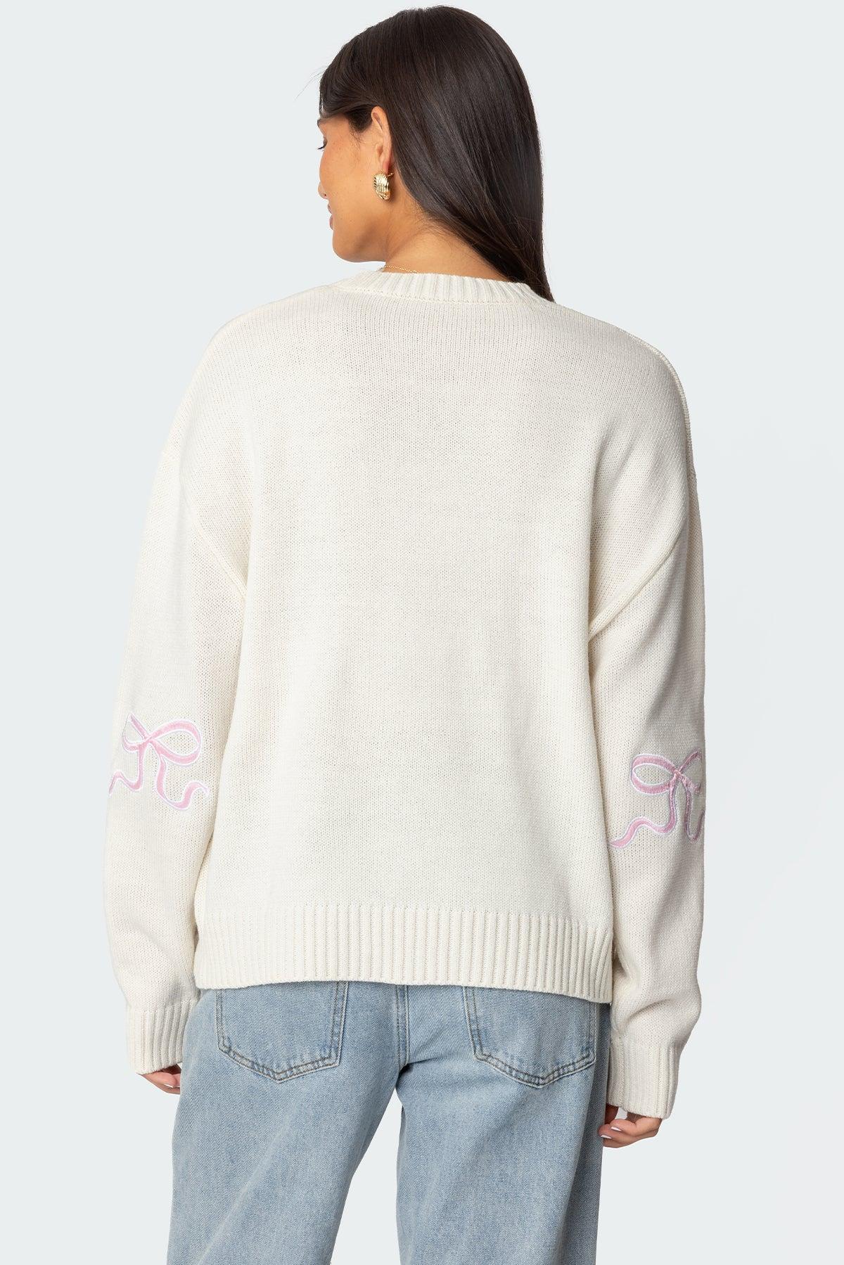 Rutie Bow Patch Sweater Product Image