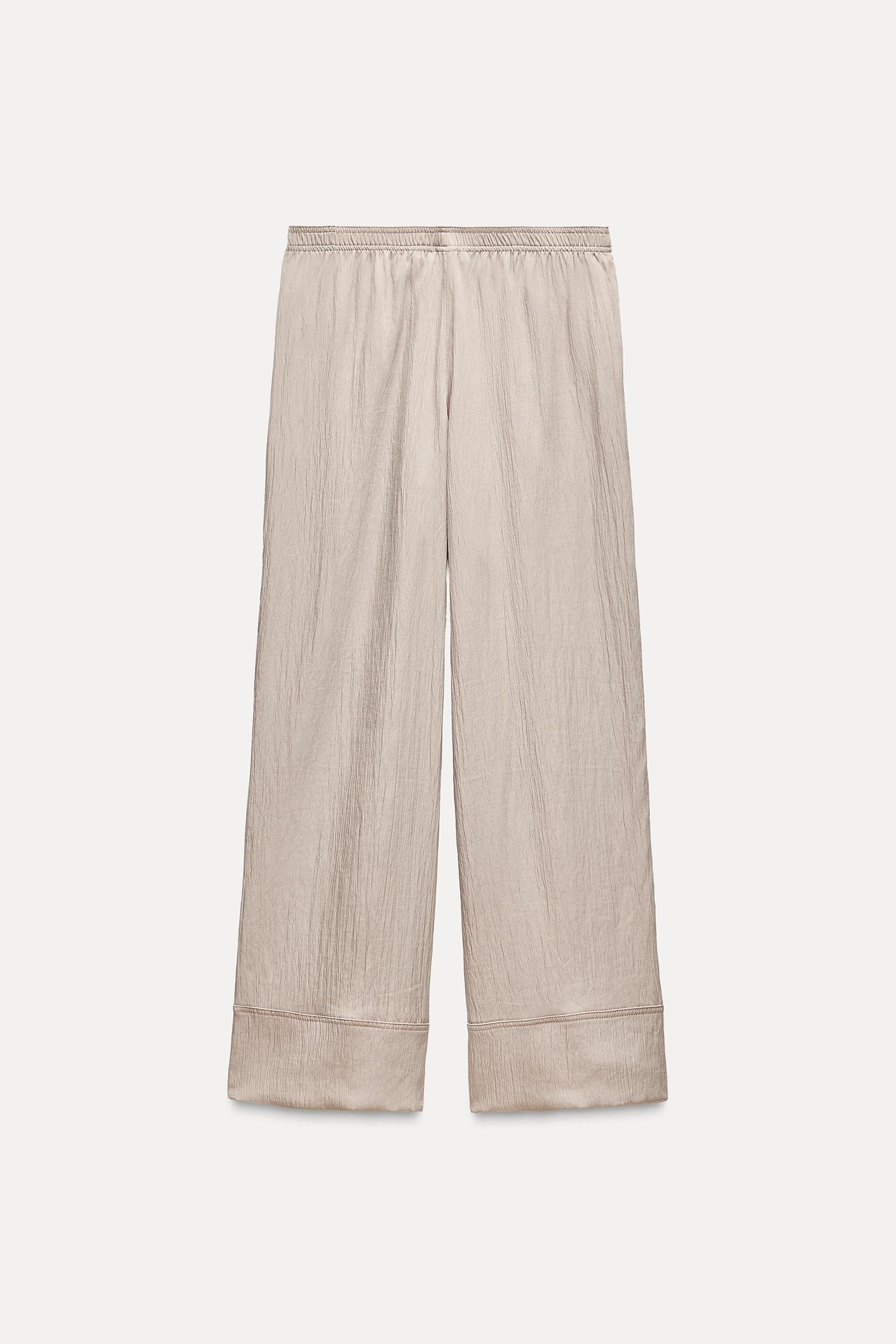SATIN PAJAMA PANTS Product Image