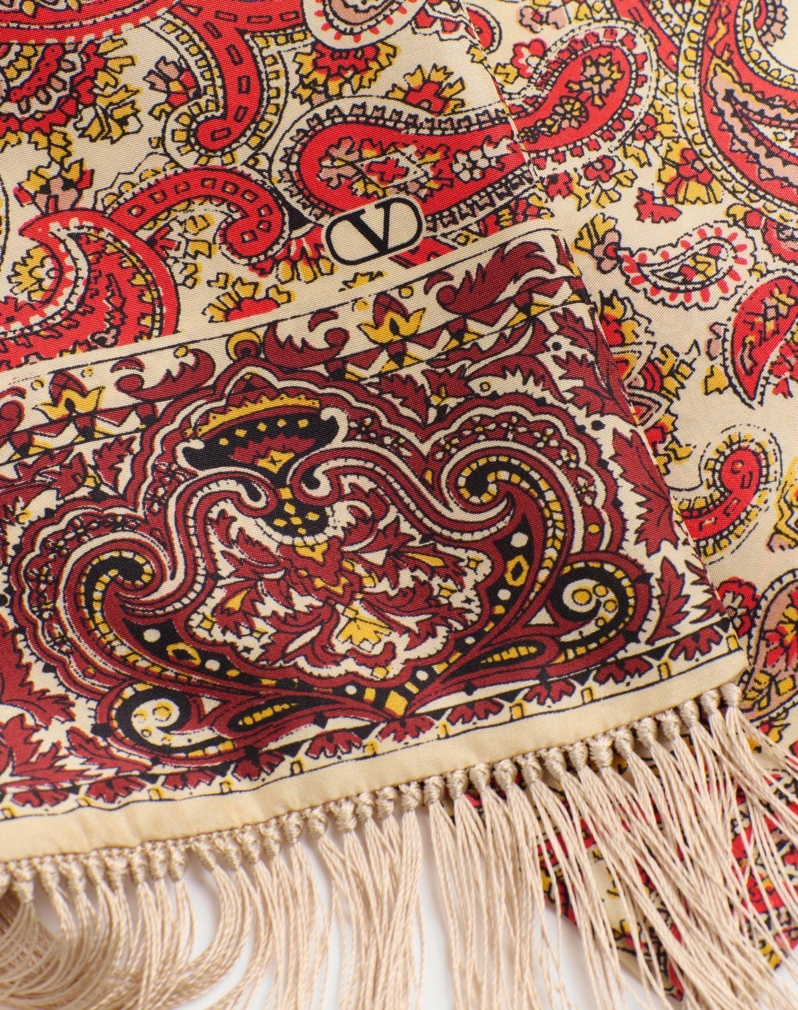 Voyage Imaginaire Silk Bandeau Scarf With Fringe Product Image