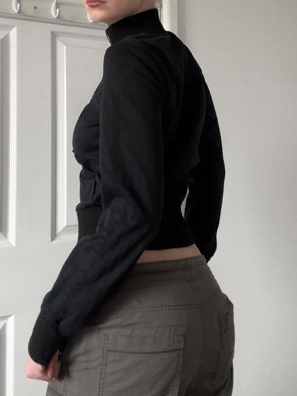 Solid Colour Slim Fit Fashionable Jacket Product Image