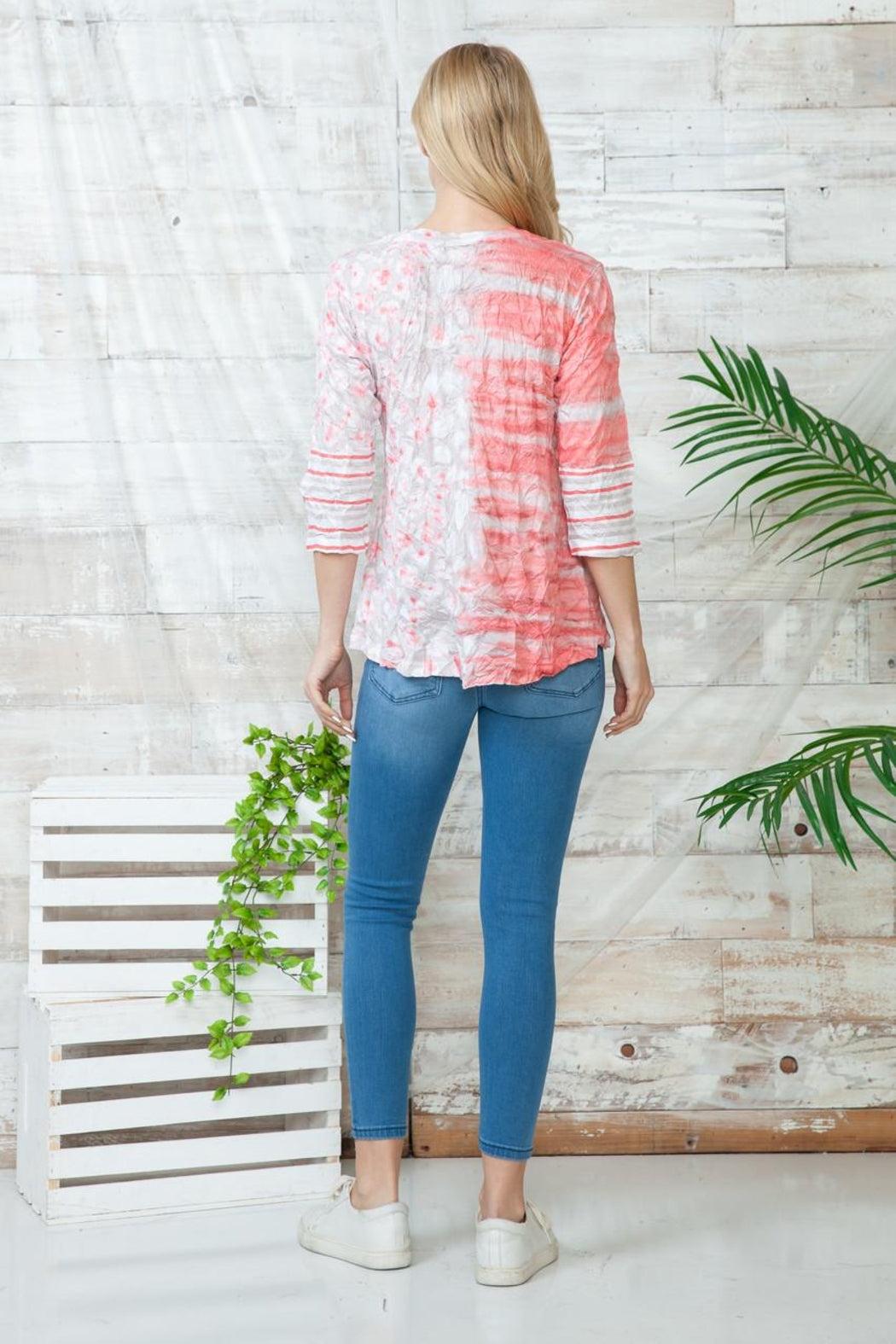 Pink Persuasion Crinkle Jersey Top Product Image