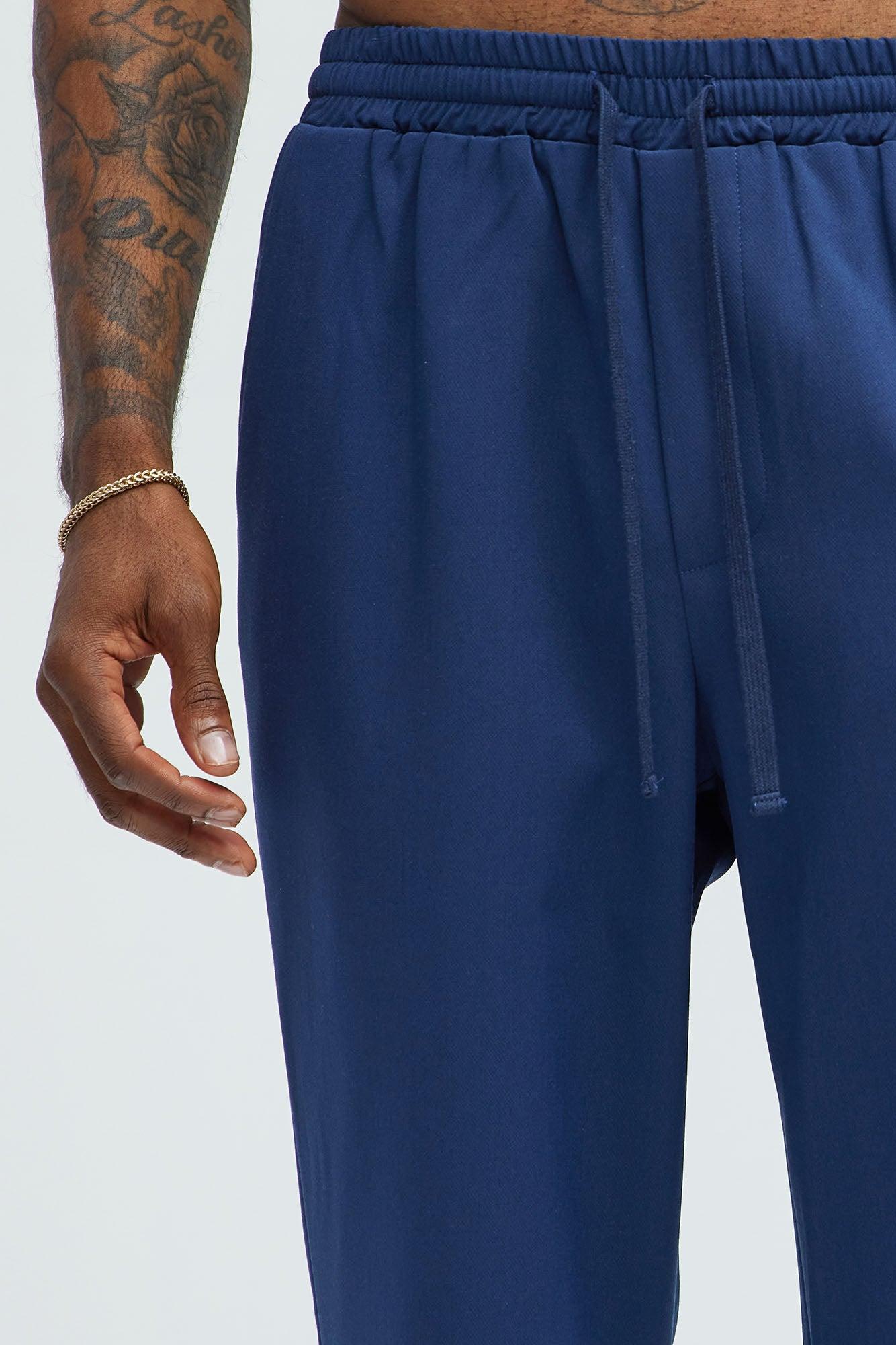 Ronan Straight Trousers - Navy Product Image