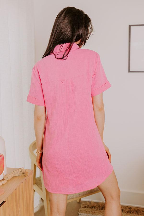 Boardwalk Cutie T-Shirt Mini Dress in Bubblegum Pink Product Image