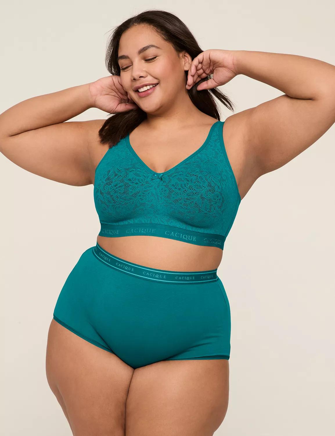 Cotton Unlined No-Wire Bra with Lace Product Image