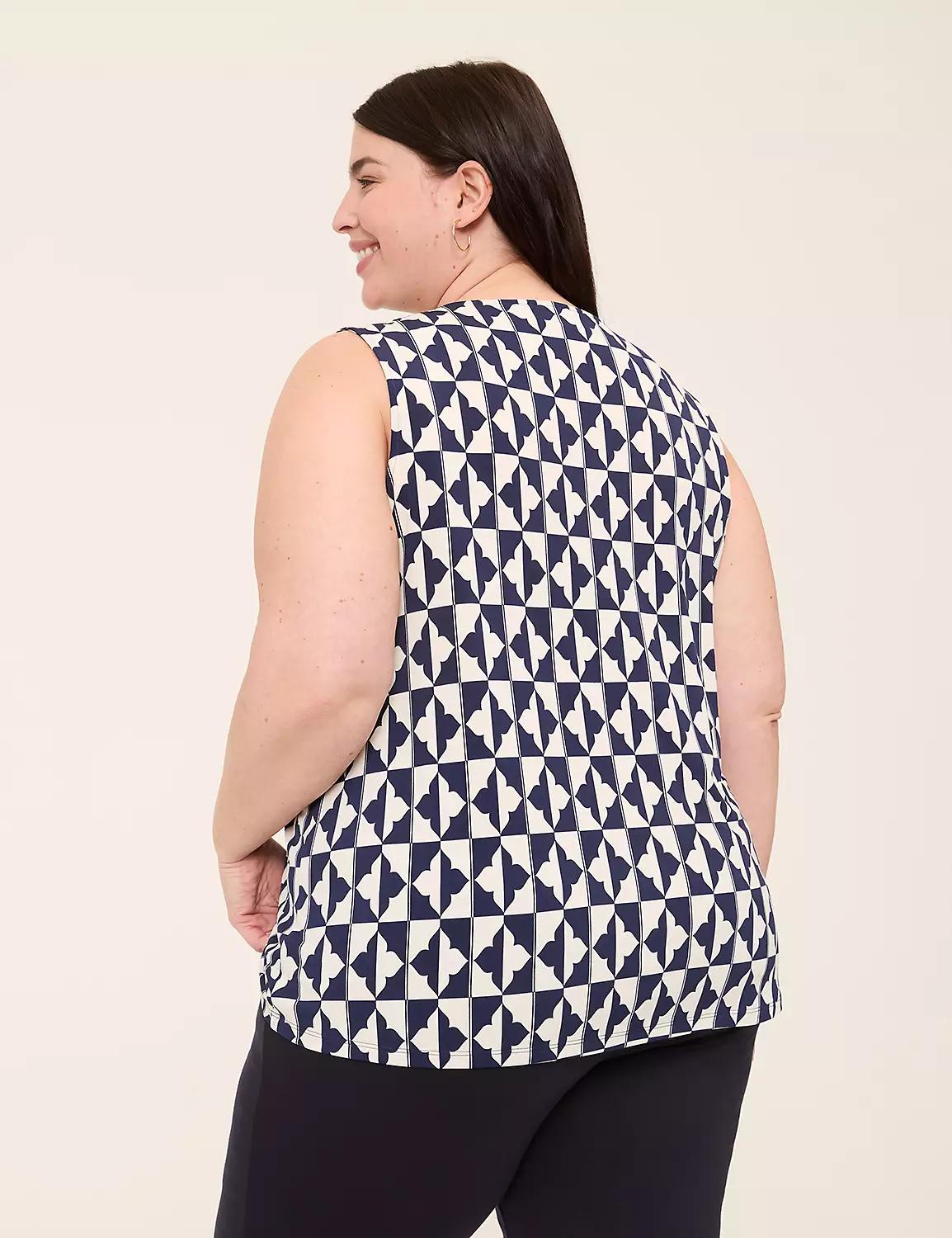 Swing Sleeveless Pleat-Front Top Product Image