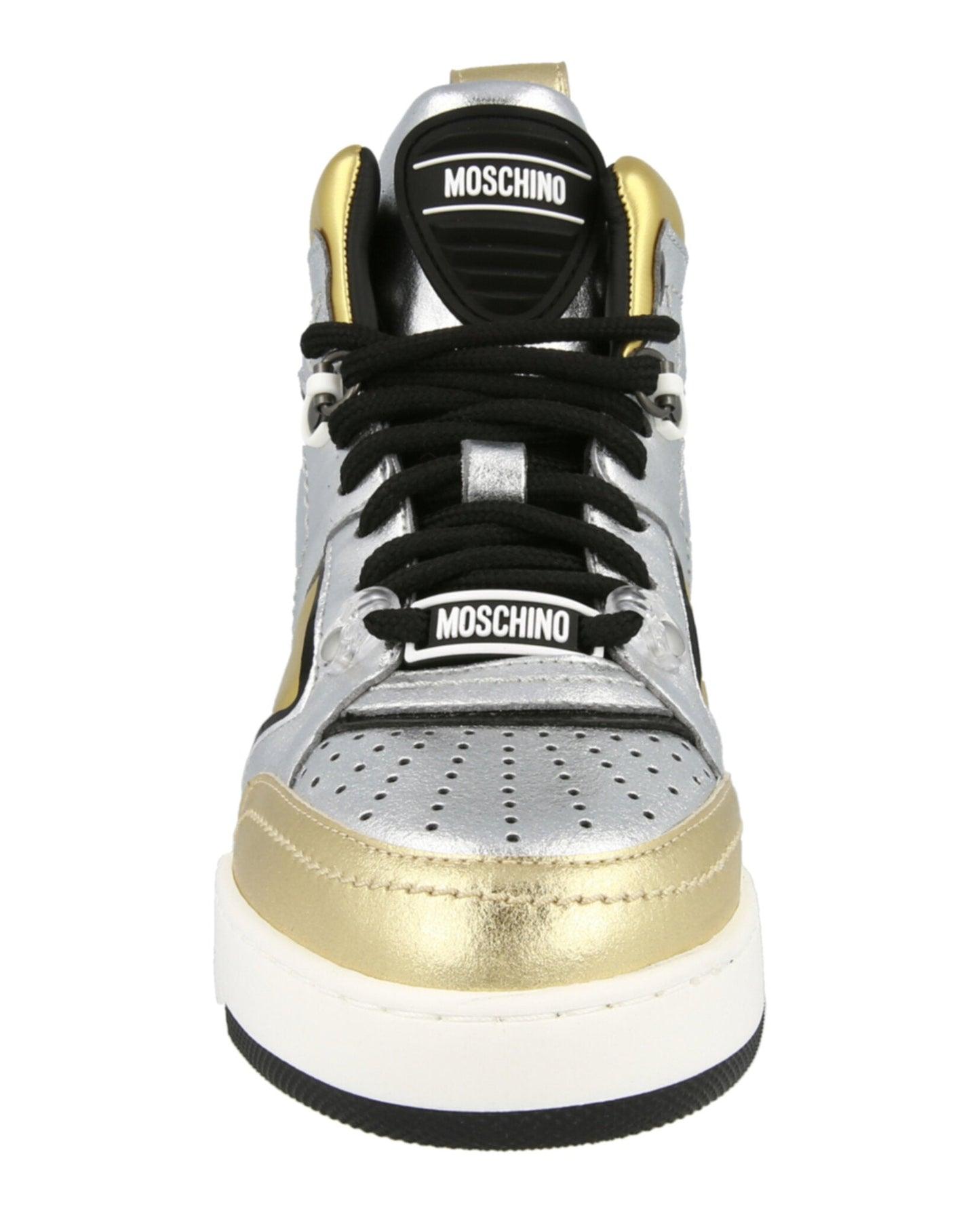 Moschino Streetball Asymmetrical High-Top Sneakers Female Product Image