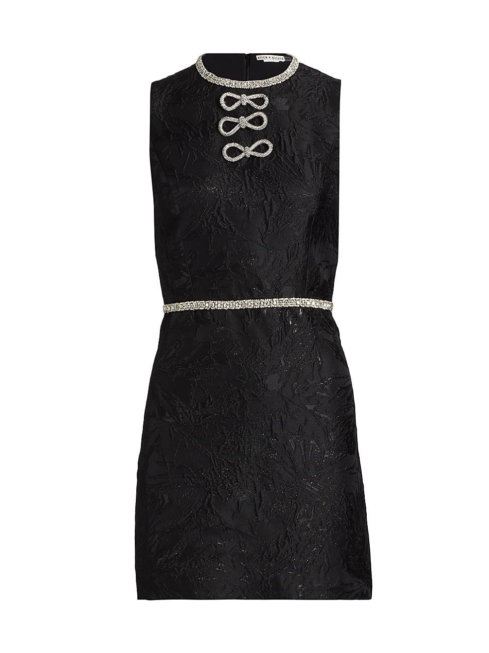 Womens Ellis Embellished Jacquard Minidress Product Image