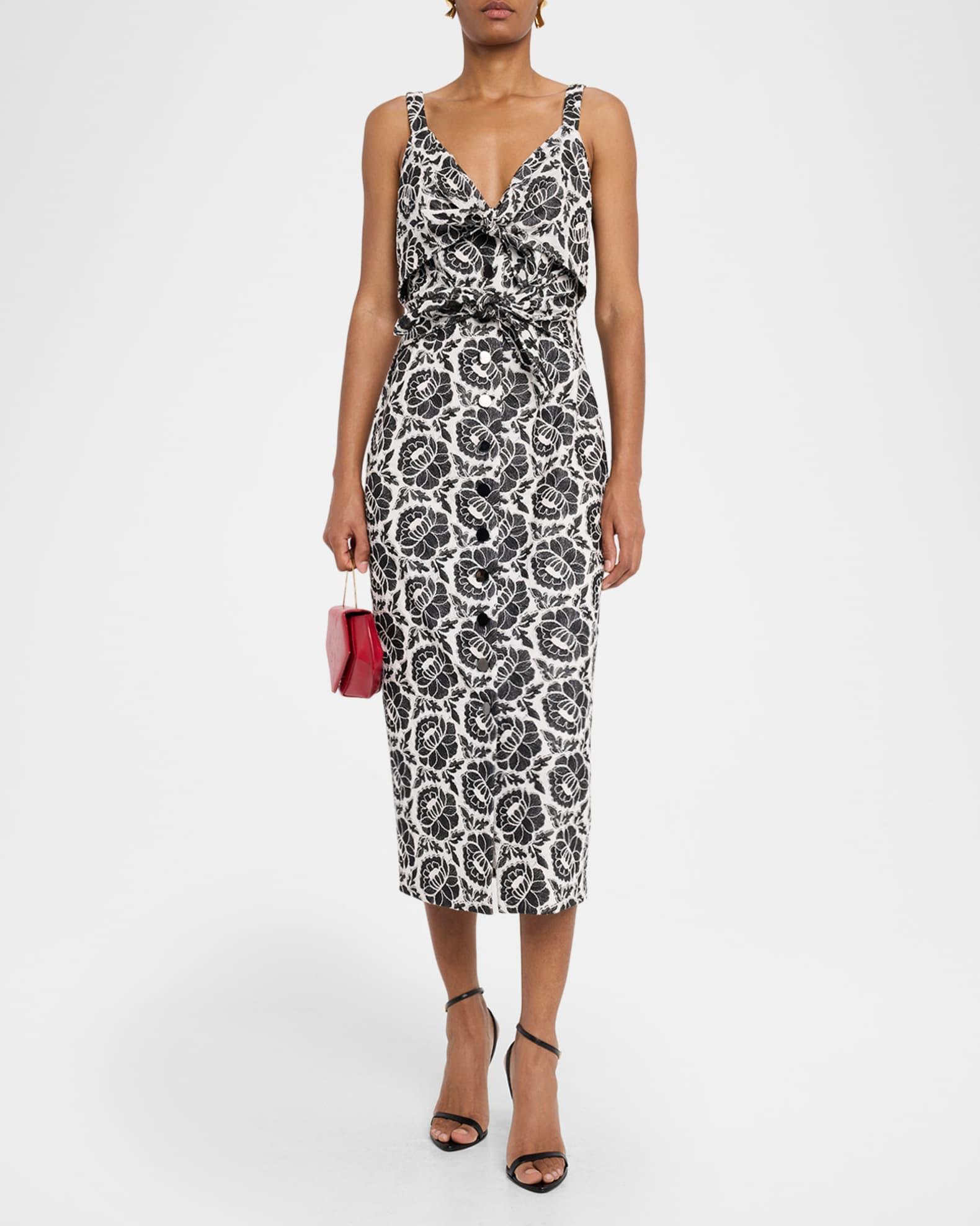 Gia Double Tie-Front Midi Dress Product Image