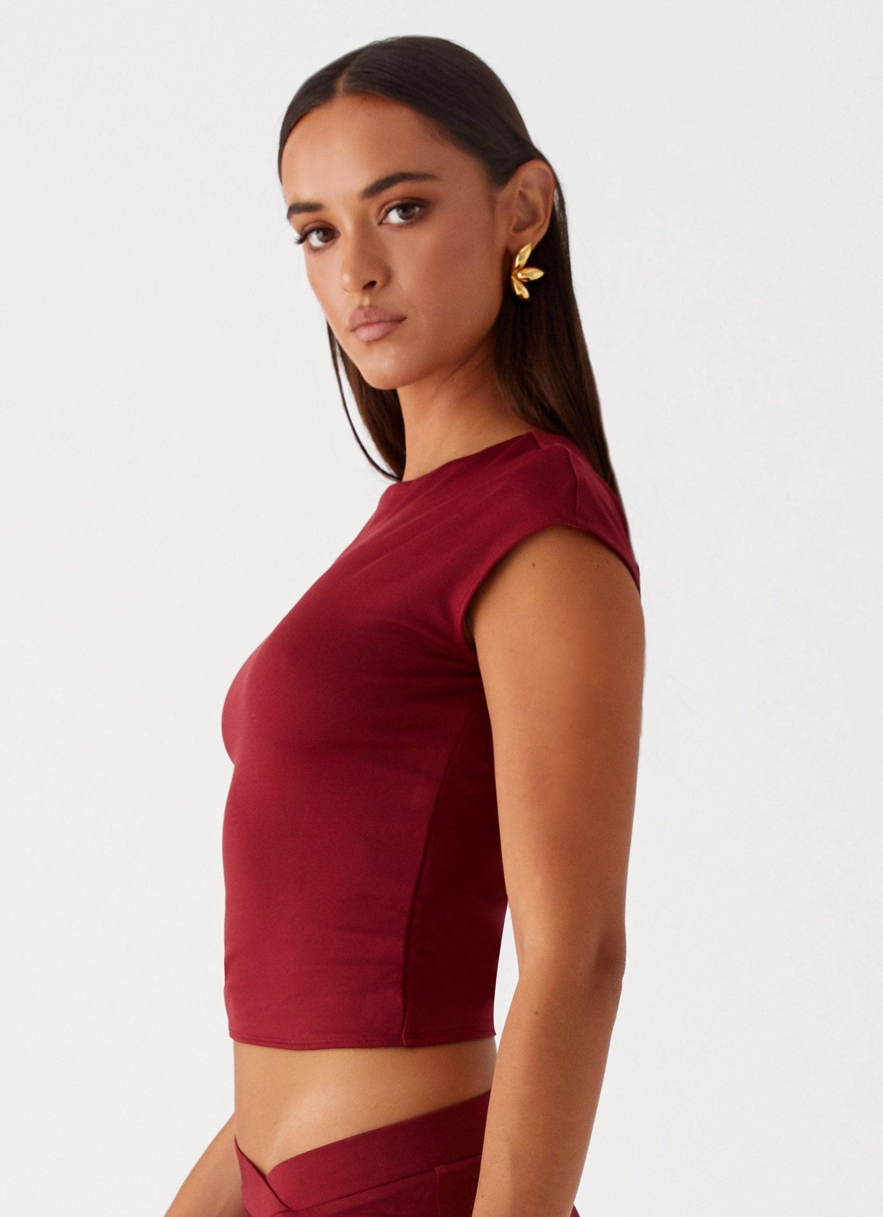 Shes A Lady Top - Red Product Image