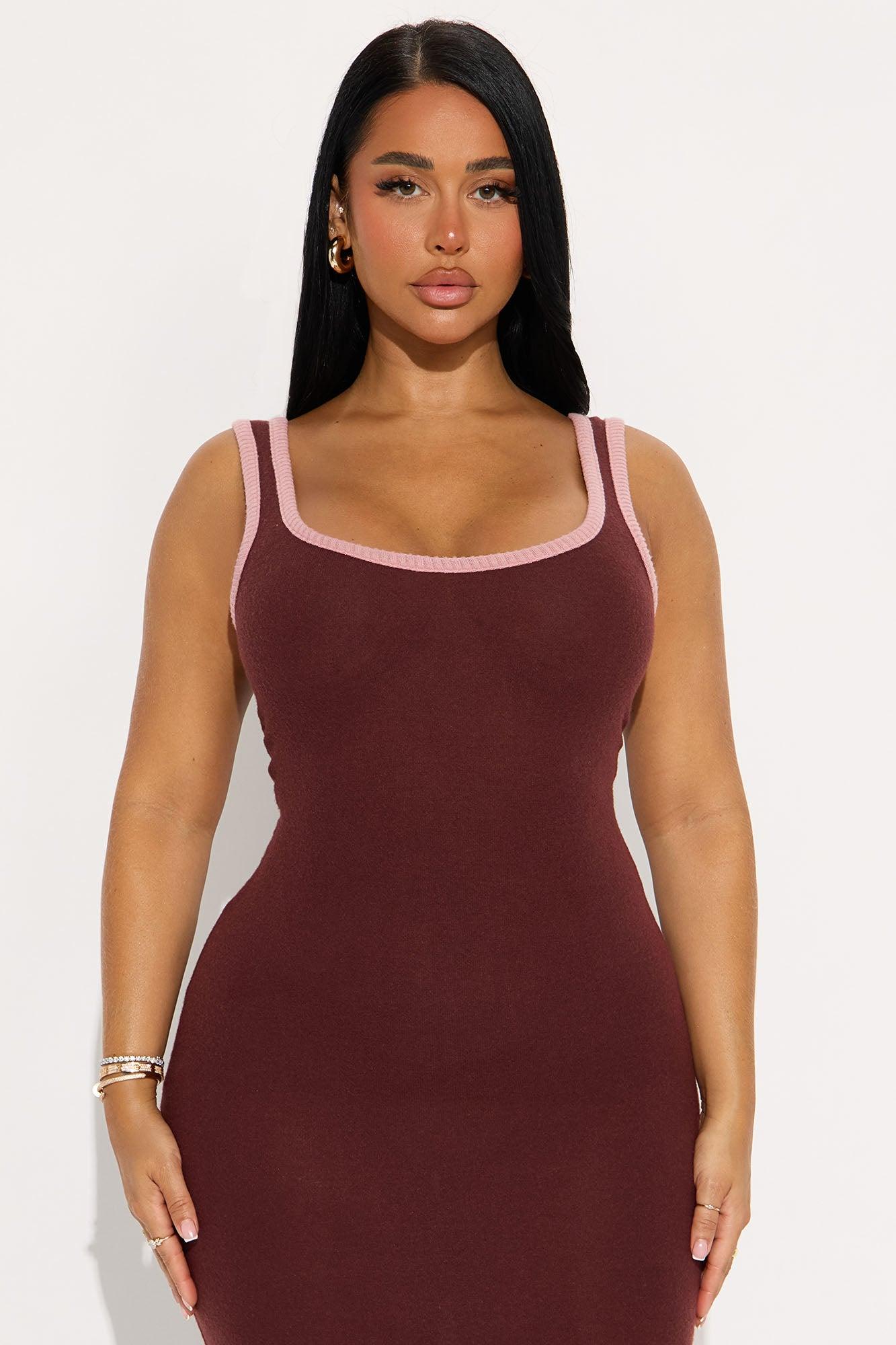 Literally No Maxi Dress Set - Brown/combo Female Product Image